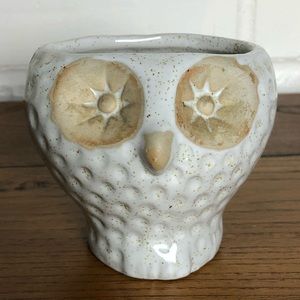 Vintage Owl Planter Pot Vase
